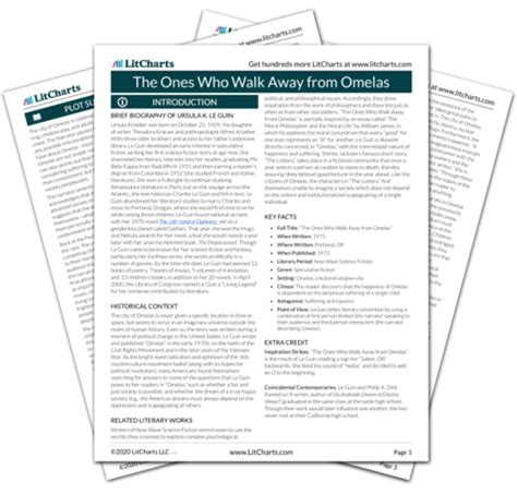 the ones who walk away from omelas summary|The Ones Who Walk Away from Omelas Study Guide.